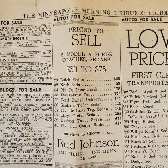 VTG Complete MPLS Tribune Newspaper July 26, 1940 Germany Threatens Trade War... - Picture 16 of 16